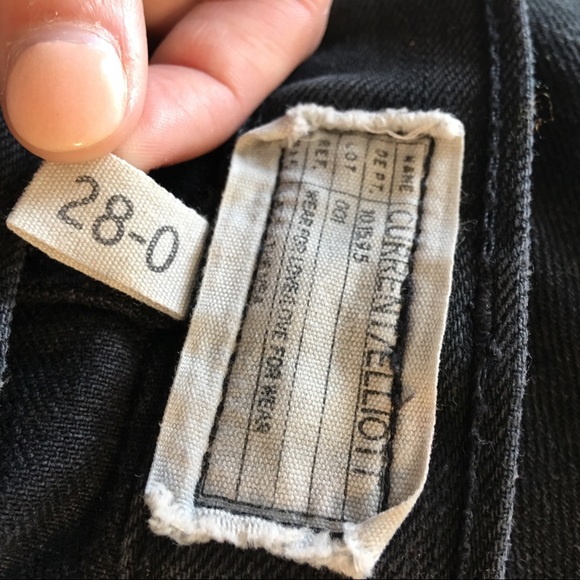 Current/Elliott black multi zip skinny jeans sz 28 - Picture 7 of 8
